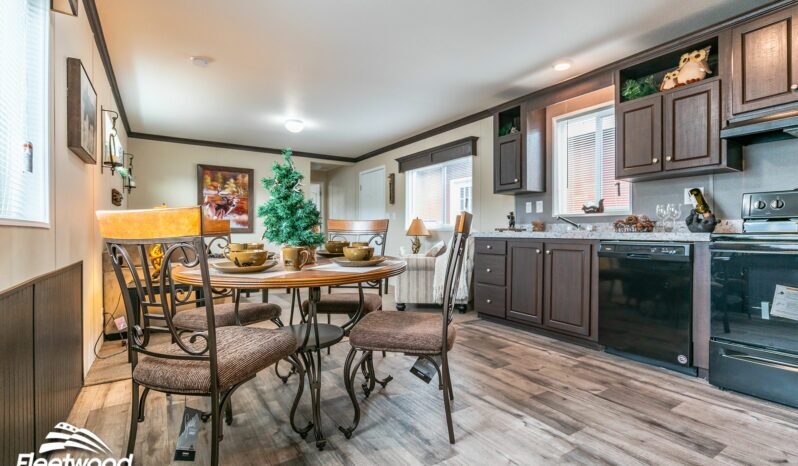 The Legacy Fleetwood home has a spacious and nicely equipped kitchen.